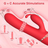 Rabbit 24 Beaded Clitoral Stimulator Thrusting Dildo G - Spot Vibrator - Seductiva